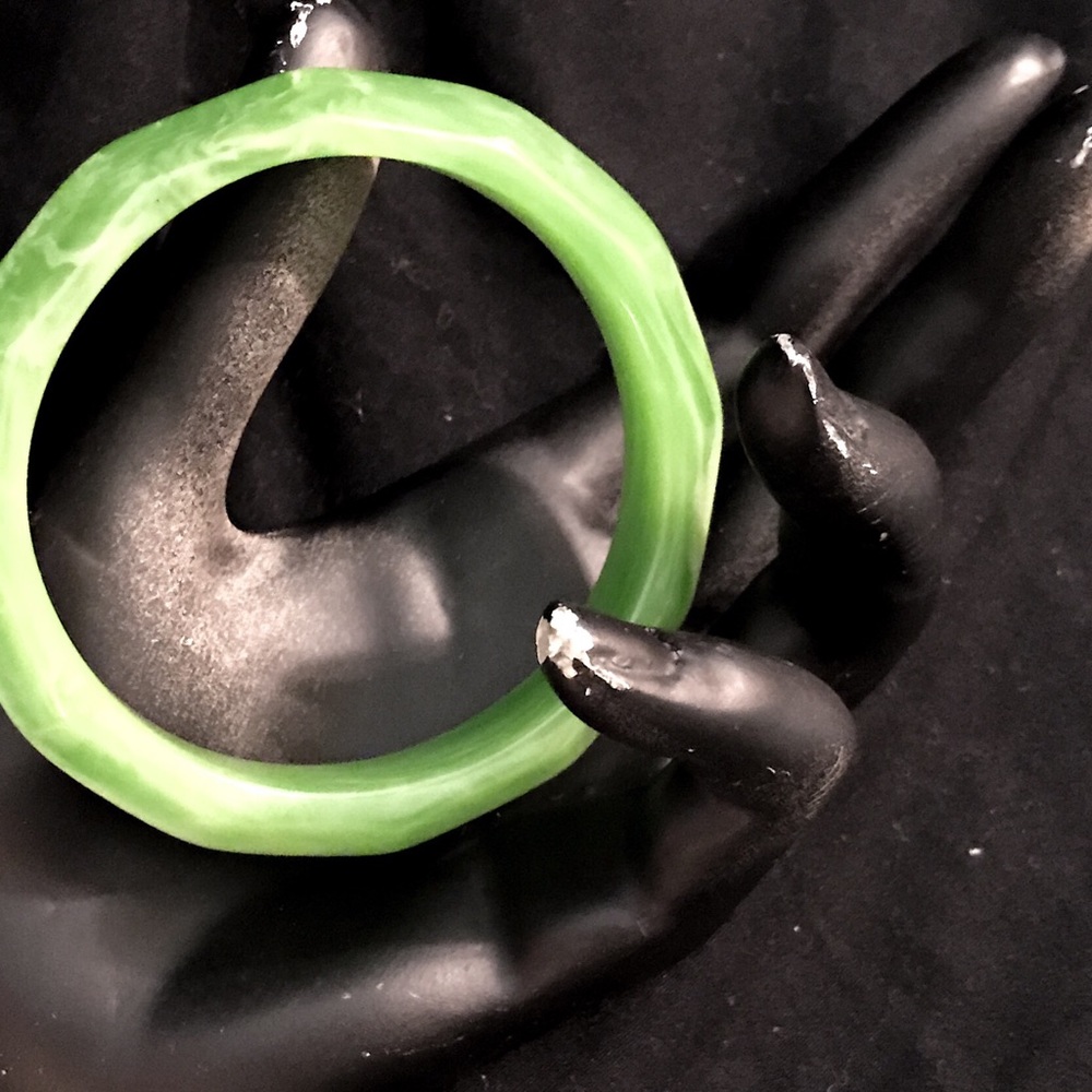 3 for $20! Jade colored plastic (?) breakup bangle